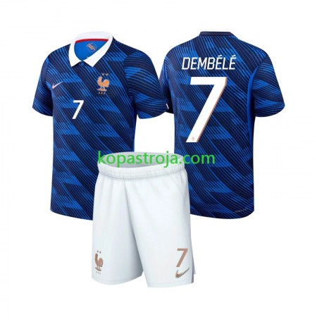 Billiga Fotbollströjor Frankrike Ousmane Dembele 7 Barn Hemma tröja WM 2026 Kortärmad